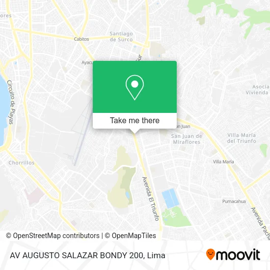 AV  AUGUSTO SALAZAR BONDY 200 map