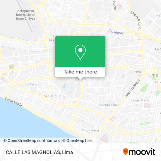 CALLE LAS MAGNOLIAS map