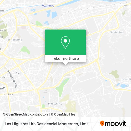Las Higueras  Urb Residencial Monterrico map