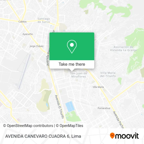 AVENIDA CANEVARO CUADRA 6 map