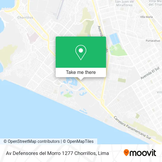 Av  Defensores del Morro 1277   Chorrillos map