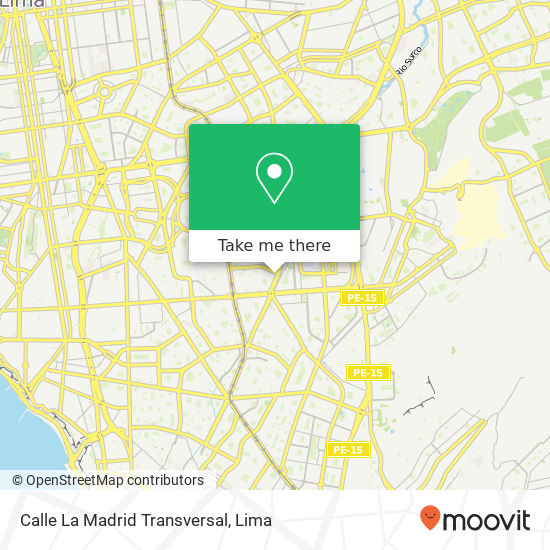 Calle La Madrid Transversal map