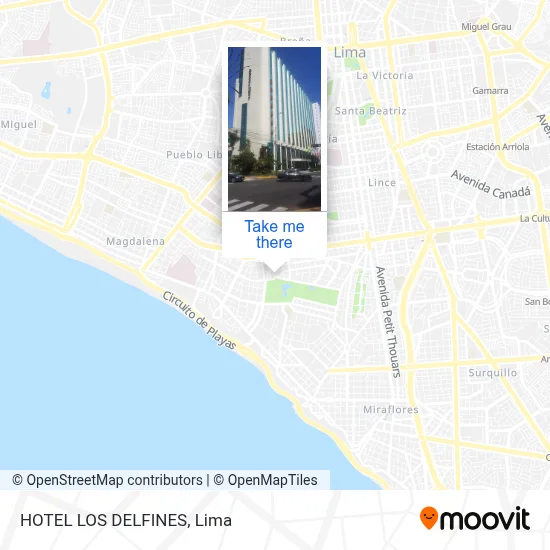 HOTEL LOS DELFINES map