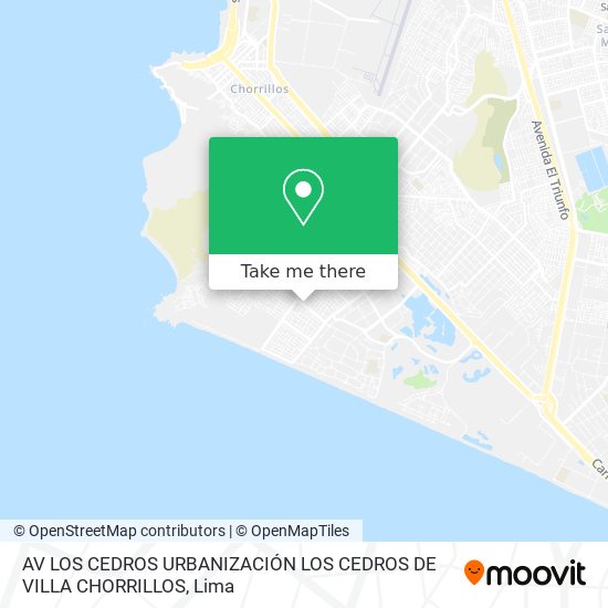 AV  LOS CEDROS  URBANIZACIÓN LOS CEDROS DE VILLA CHORRILLOS map