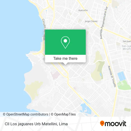 Mapa de Cll  Los jaguares  Urb  Matellini