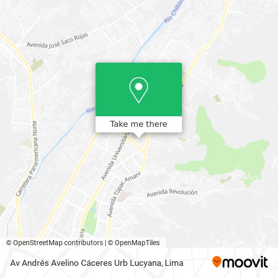 Av  Andrés Avelino Cáceres Urb  Lucyana map