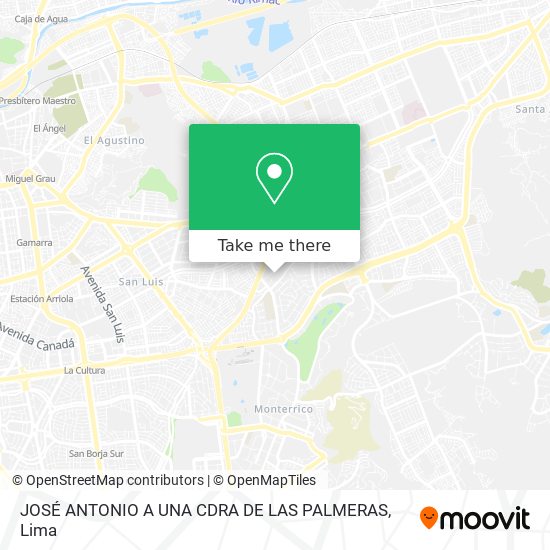 JOSÉ ANTONIO   A UNA CDRA  DE LAS PALMERAS map
