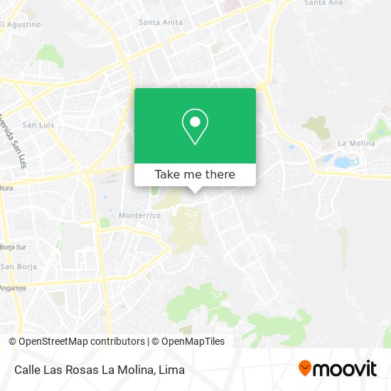 Calle Las Rosas  La Molina map