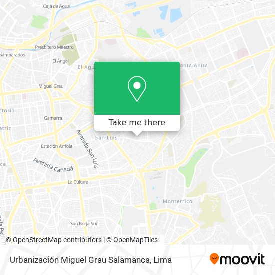 Urbanización Miguel Grau Salamanca map