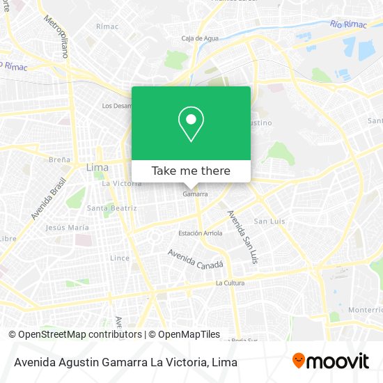 Avenida Agustin Gamarra  La Victoria map