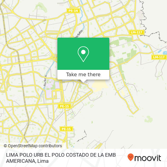 Mapa de LIMA POLO   URB  EL POLO  COSTADO DE LA EMB  AMERICANA