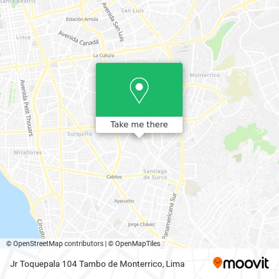 Jr  Toquepala 104 Tambo de Monterrico map