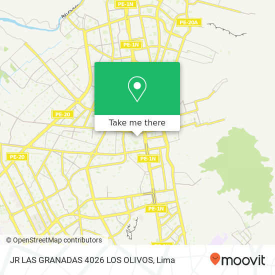 JR LAS GRANADAS 4026 LOS OLIVOS map