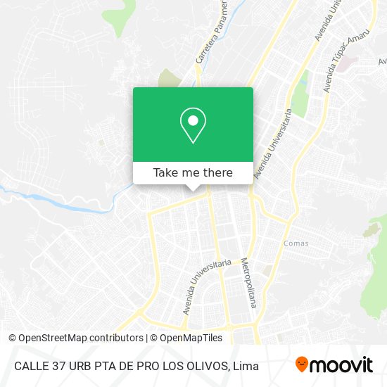 Mapa de CALLE 37 URB PTA DE PRO LOS OLIVOS