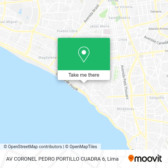 AV  CORONEL PEDRO PORTILLO CUADRA 6 map