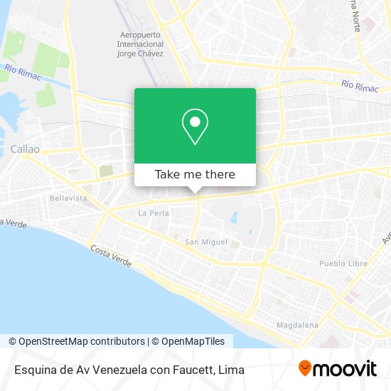 Esquina de Av  Venezuela con Faucett map