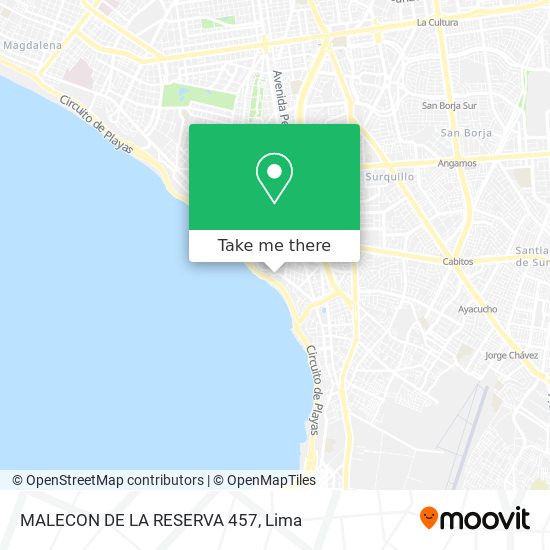 Mapa de MALECON DE LA RESERVA 457