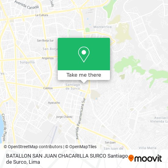 BATALLON SAN JUAN   CHACARILLA   SURCO  Santiago de Surco map