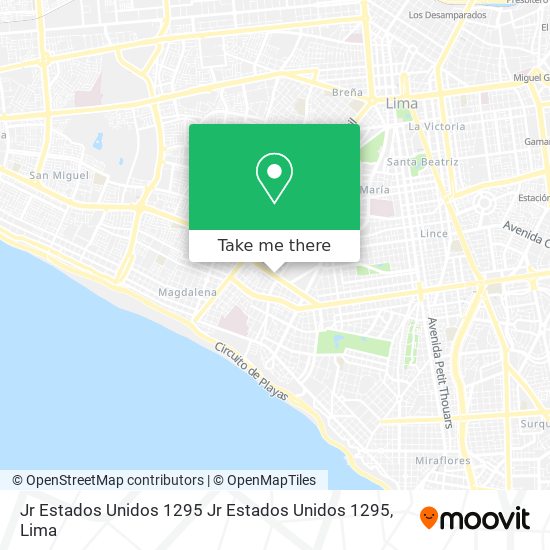 Jr Estados Unidos 1295 Jr Estados Unidos 1295 map