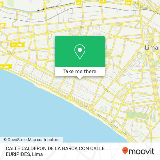 Mapa de CALLE CALDERON DE LA BARCA CON CALLE EURIPIDES