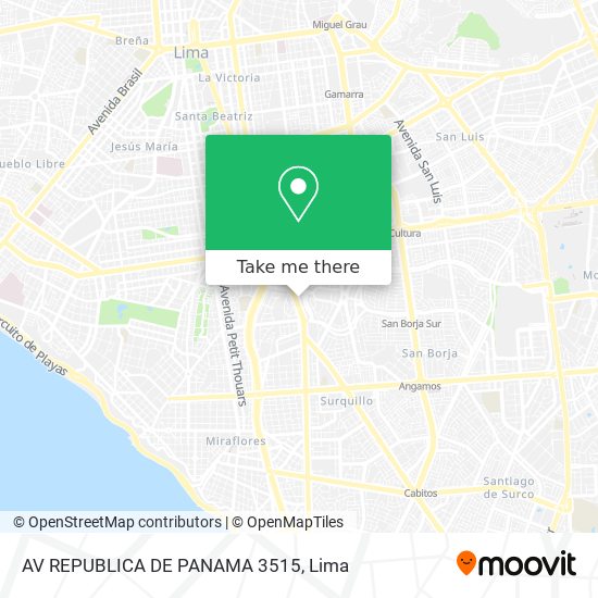 AV  REPUBLICA DE PANAMA 3515 map
