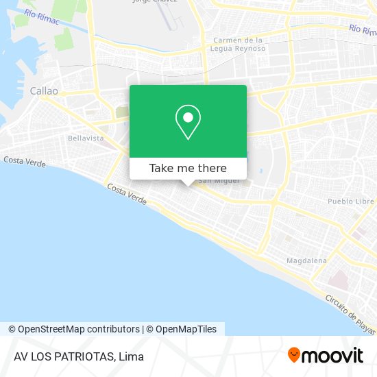 AV LOS PATRIOTAS map