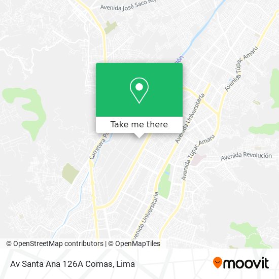 Mapa de Av  Santa Ana 126A   Comas