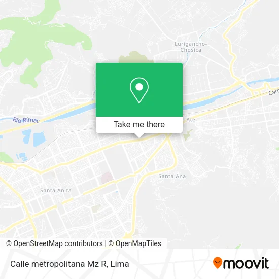 Mapa de Calle  metropolitana Mz R
