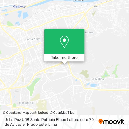 Mapa de Jr  La Paz   URB  Santa Patricia Etapa I   altura cdra 70 de Av Javier Prado Este