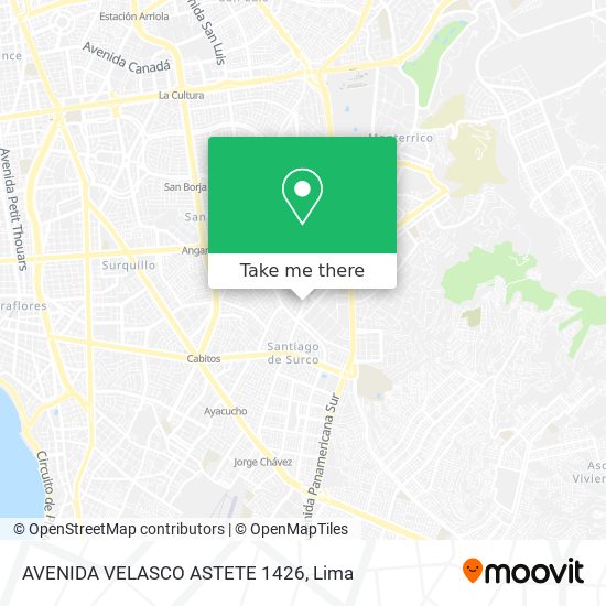 AVENIDA VELASCO ASTETE 1426 map