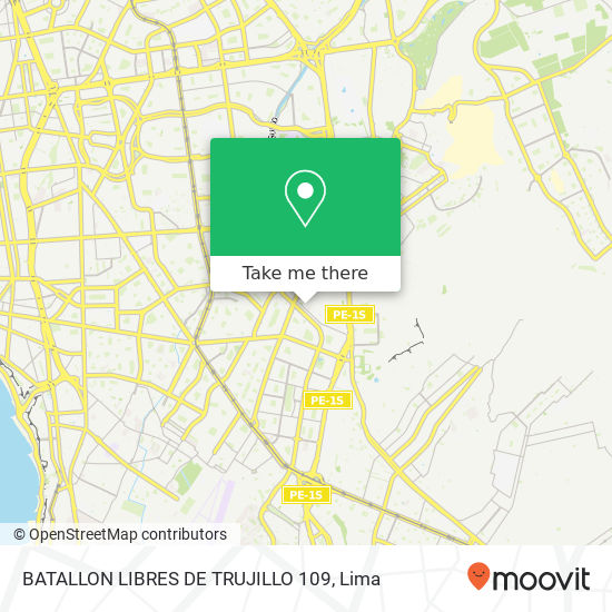 BATALLON LIBRES DE TRUJILLO 109 map