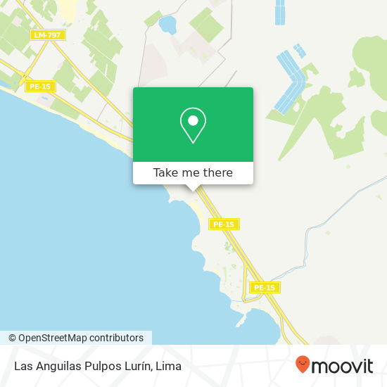 Mapa de Las Anguilas  Pulpos  Lurín