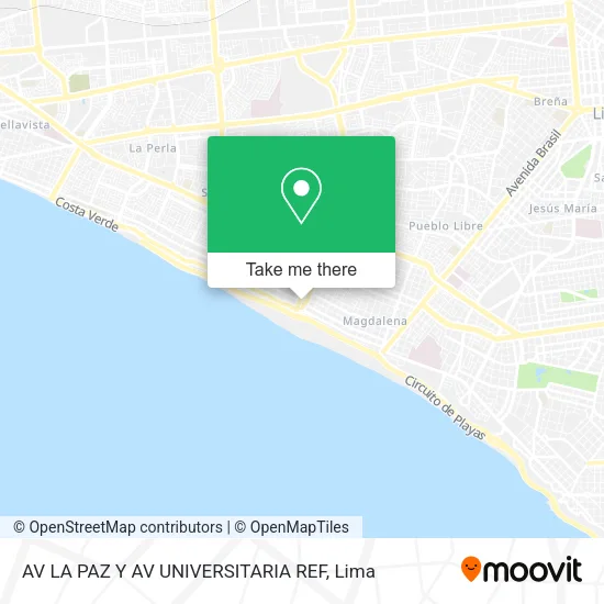Mapa de AV LA PAZ Y AV UNIVERSITARIA REF