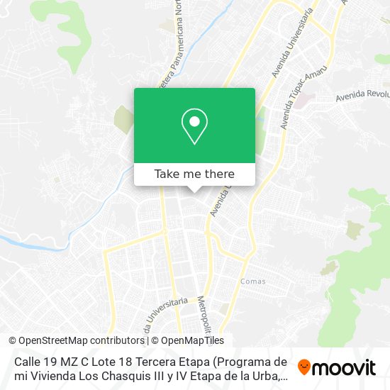 Calle 19 MZ C Lote 18 Tercera Etapa map