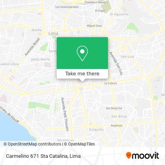 Carmelino 671  Sta  Catalina map