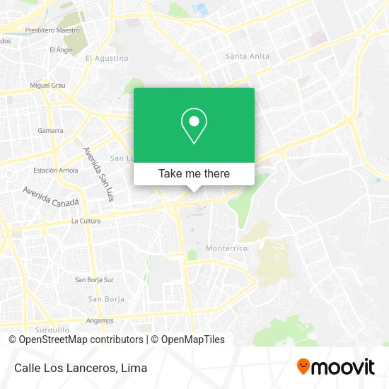 Mapa de Calle Los Lanceros