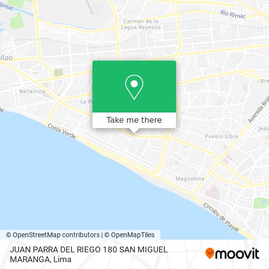 Mapa de JUAN PARRA DEL RIEGO 180 SAN MIGUEL MARANGA