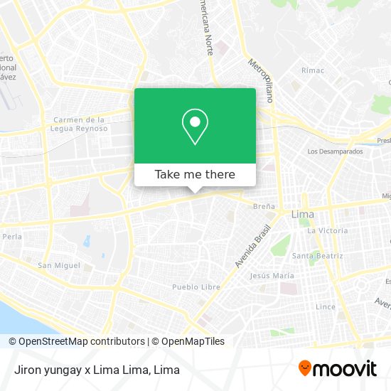 Jiron yungay x  Lima   Lima map