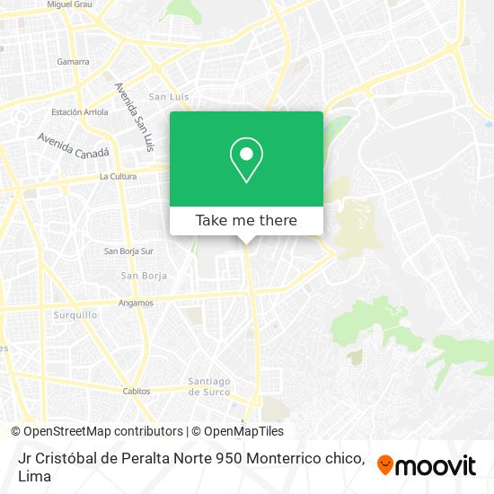Mapa de Jr  Cristóbal de Peralta Norte 950  Monterrico chico