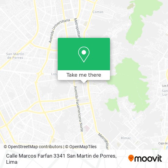 Calle Marcos Farfan 3341 San Martin de Porres map