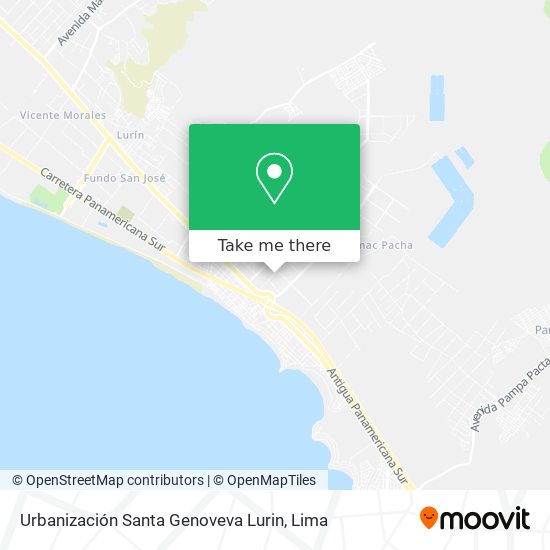 Urbanización Santa Genoveva Lurin map