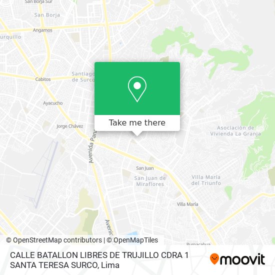 Mapa de CALLE BATALLON LIBRES DE TRUJILLO CDRA 1 SANTA TERESA  SURCO