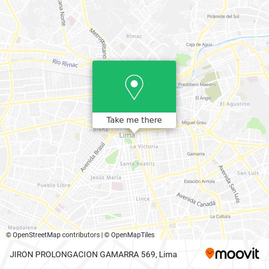 JIRON PROLONGACION GAMARRA 569 map