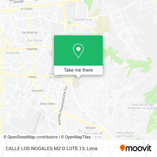 CALLE LOS NOGALES MZ D LOTE 13 map