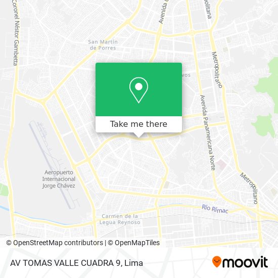 AV  TOMAS VALLE CUADRA 9 map