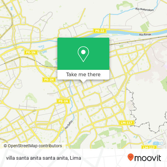 Mapa de villa santa anita  santa anita