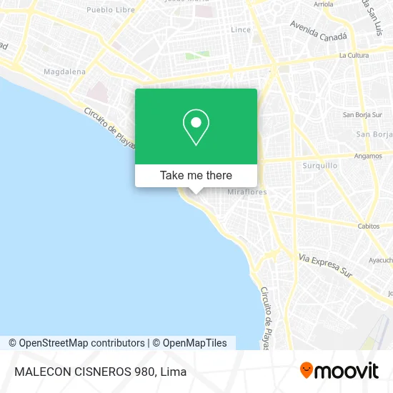 MALECON CISNEROS 980 map