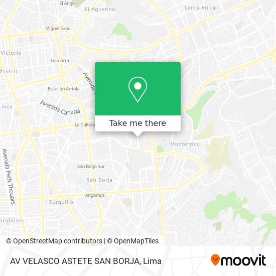 Mapa de AV  VELASCO ASTETE  SAN BORJA