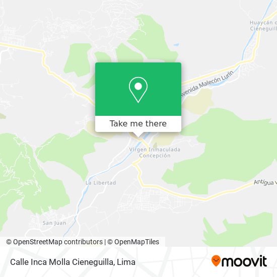 Calle Inca Molla  Cieneguilla map