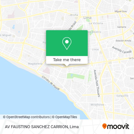 AV FAUSTINO SANCHEZ CARRION map